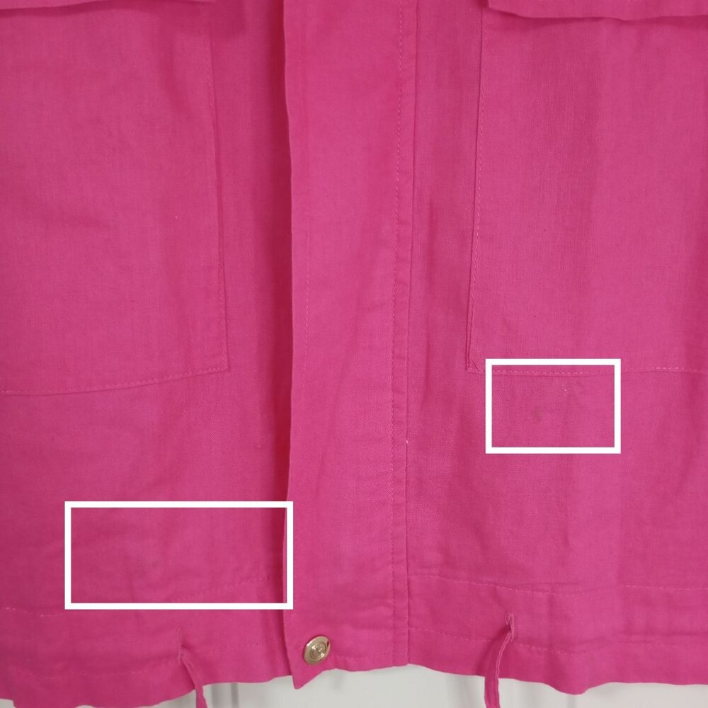 Calligraphie By Anthropologie Lightweight Jacket Women Pink & Snap Cuffs Sz M - Picture 8 of 16